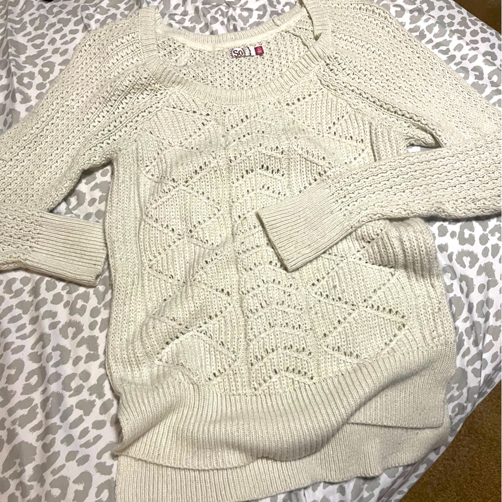Beige, dressy, women’s sweater, size L